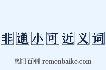 非通小可近义词是什么意思的图片